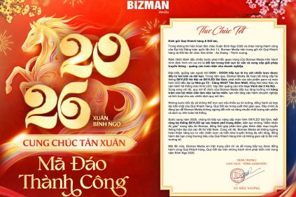 Bizman gửi thư Chúc tết khách hàng năm 2026 Mã đáo thành công