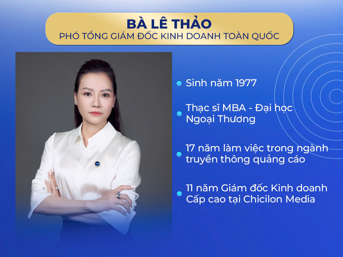 Bà Lê Thảo - Phó TGĐ Kinh Doanh