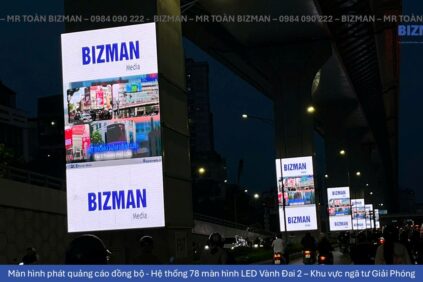 Bizman ra mắt LED Vành đai 2: 78 màn hình phủ gần 2 km